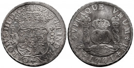 Charles III (1759-1788). 8 reales. 1771. México. FM. (Cal-1103). Ag. 26,87 g. Almost XF. Est...350,00. 

Spanish Description: Carlos III (1759-1788)...