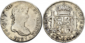 Ferdinand VII (1808-1833). 8 reales. 1821. México. JJ. (Cal-1337). Ag. 26,60 g. Choice F. Est...50,00. 

Spanish Description: Fernando VII (1808-183...