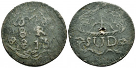 Ferdinand VII (1808-1833). 8 reales. 1813. Morelos. (Cal-1346). Ae. 23,80 g. Punch mark. F. Est...40,00. 

Spanish Description: Fernando VII (1808-1...