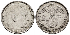 Germany. Third Reich. 2 reichsmark. 1938. Wien. B. (Km-93). Ag. 7,98 g. XF. Est...10,00. 

Spanish Description: Alemania. Third Reich. 2 reichsmark....