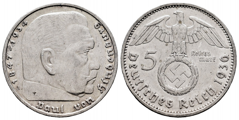 Germany. Third Reich. 5 reichsmark. 1936. Berlin. A. (Km-94). Ag. 13,86 g. XF. E...