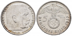 Germany. Third Reich. 5 reichsmark. 1937. Berlin. A. (Km-94). Ag. 13,89 g. XF. Est...15,00. 

Spanish Description: Alemania. Third Reich. 5 reichsma...