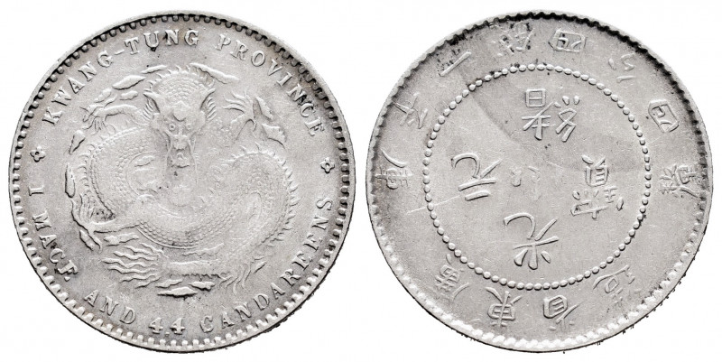 China. 20 cents. 1890. Kwang-Tung. (Y-201). Ag. 5,38 g. VF. Est...40,00. 

Spa...