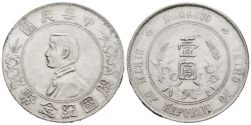China. Sun Yat-sen. 1 dollar. 1927. (Y-318a). Ag. 26,71 g. XF. Est...80,00. 

...