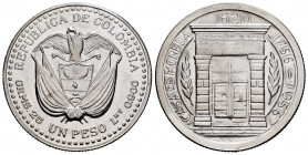 Colombia. 1 peso. 1956. (Km-216). Ag. 25,42 g. Popayan Mint 200th Anniversary. Plenty of original luster. Mint state. Est...25,00. 

Spanish Descrip...