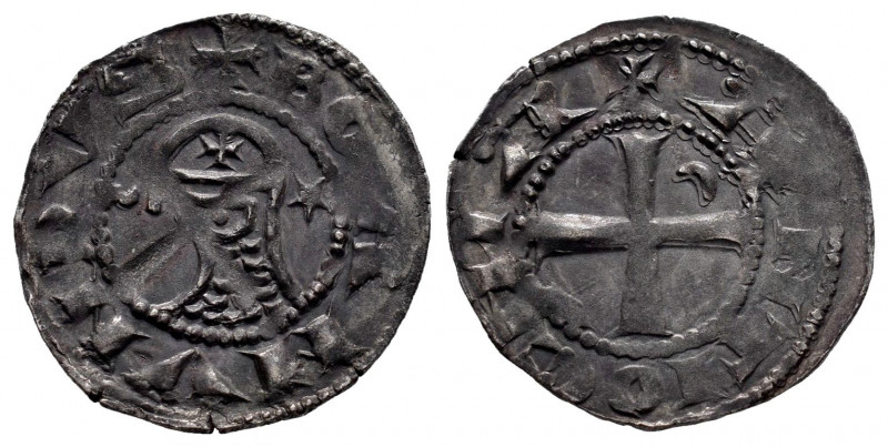 Crusaders. Bohemund III. Dinero. (1163-1201). Antioch. Ag. 0,94 g. XF. Est...35,...