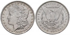 United States. 1 dollar. 1888. New Orleans. O. (Km-110). Ag. 26,71 g. Minor marks. Choice VF/Almost XF. Est...50,00. 

Spanish Description: Estados ...