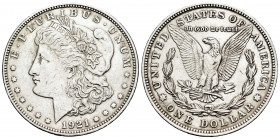 United States. 1 dollar. 1821. Philadelphia. (Km-110). Ag. 26,75 g. VF. Est...30,00. 

Spanish Description: Estados Unidos. 1 dollar. 1821. Philadel...