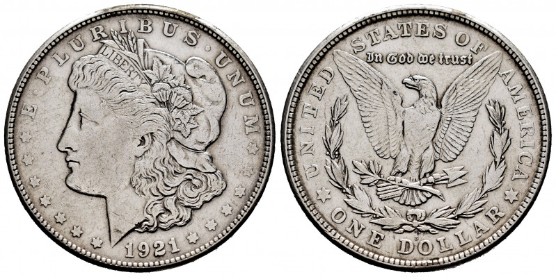 United States. 1 dollar. 1821. San Francisco. S. (Km-110). Ag. 26,76 g. Cleaned....