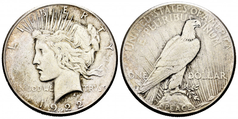United States. 1 dollar. 1922. San Francisco. S. (Km-150). Ag. 26,63 g. Choice V...