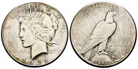 United States. 1 dollar. 1922. San Francisco. S. (Km-150). Ag. 26,63 g. Choice VF. Est...25,00. 

Spanish Description: Estados Unidos. 1 dollar. 192...