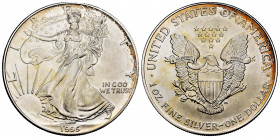 United States. 1 dollar. 1995. (Km-273). Ag. 31,57 g. "American Silver Eagle" (Bullion Coin). Mint state. Est...30,00. 

Spanish Description: Estado...