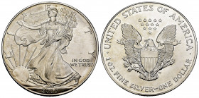 United States. 1 dollar. 2000. (Km-273). Ag. 31,38 g. "American Silver Eagle" (Bullion Coin). Mint state. Est...30,00. 

Spanish Description: Estado...