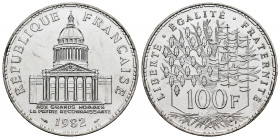 France. 100 francs. 1982. (Km-951.1). Ag. 15,03 g. Minor marks on reverse. Almost MS. Est...25,00. 

Spanish Description: Francia. 100 francs. 1982....