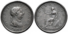 Great Britain. George III. 1 penny. (Km-663). (S-3781). Ae. 18,55 g. VF. Est...25,00. 

Spanish Description: Gran Bretaña. George III. 1 penny. (Km-...