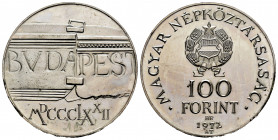 Hungary. 100 Forint. 1972. Budapest. (Km-598). Ag. 21,98 g. Almost MS. Est...30,00. 

Spanish Description: Hungría. 100 Forint. 1972. Budapest. (Km-...