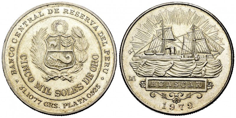 Peru. 1979. Lima. (Km-276). Ag. 33,47 g. 100 th. anniversary - battle of Iquique...