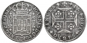 Portugal. D. Joao, Príncipe Regente (1799-1816). 400 reis. 1816. (Gomes-24.09). (Km-331). Ag. 14,06 g. Traces of welding at 12 o´clock on edge. Almost...