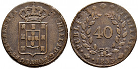 Portugal. D. Miguel I (1828-1834). 1833. Lisbon. (Gomes-04.19). Ae. 33,14 g. VF. Est...40,00. 

Spanish Description: Portugal. D. Miguel I (1828-183...