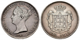 Portugal. D. Maria II (1834-1853). 500 reis. 1841. (Gomes-39.04). Ag. 14,70 g. Attractive patina. Choice VF. Est...60,00. 

Spanish Description: Por...