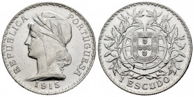 Portugal. 1 escudo. 1915. (Gomes-23.01). Ag. 25,21 g. Minor marks on obverse. Almost XF. Est...40,00. 

Spanish Description: Portugal. 1 escudo. 191...