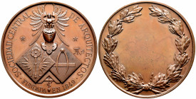 Elizabeth II (1833-1868). Medal. 1849. Anv.: SOCIEDAD CENTRAL DE ARQUITECTOS · FUNDADA EN 1849 ·. Ae. 76,94 g. Minor nicks on edge. XF. Est...40,00. ...