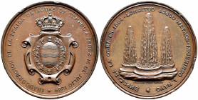 Elizabeth II (1833-1868). Medal. 1869. London. (Vives-454). Ae. 55,12 g. By Wyon, J.S. y A.B. 45 mm. Nicks on edge. Almost XF. Est...25,00. 

Spanis...