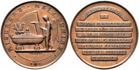 Alfonso XII (1874-1885). Medal. 1878. Ae. 34,37 g. Death Concepción Alonso y Morales on 28 October 1878. Engraver: Vibtorino. 42 mm. AU. Est...30,00. ...
