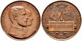 Alfonso XII (1874-1885). Medal. 1883. (Vives-512). Anv.: Victorino G. . Ae. 28,52 g. Engraver: 40,5 mm. Knocks on edge. Choice VF/Almost XF. Est...30,...