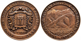 Venezuela. Medal. 1958. Ae. 38,00 g. 4th Centenary of the Foundation of Merida. 45 mm. Mint state. Est...35,00. 

Spanish Description: Venezuela. Me...