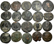 Lot of 20 small bronzes from the Roman Empire. TO EXAMINE. Almost F/Choice F. Est...120,00. 

Spanish Description: Lote de 20 pequeños bronces del I...