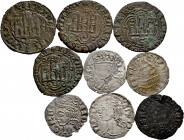 Lot of 9 coins from the Kingdom of Castilla and León. Different values, mints and kings such as: Alfonso XI, Sancho IV, Enrique IV and Juan II. Ve. EX...