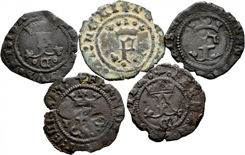 Lot of 5 blancas of the Catholic Kings. TO EXAMINE. Almost VF/VF. Est...50,00. ...