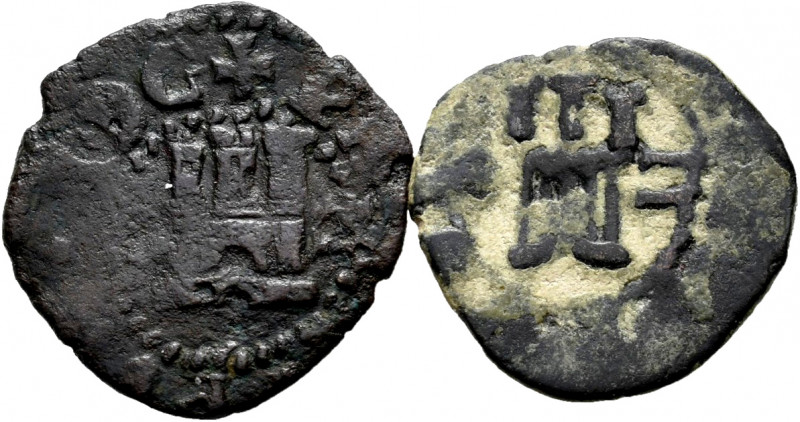 Lot of 2 coins of 2 maravedis of Coruña Philip III. TO EXAMINE. Choice F. Est......