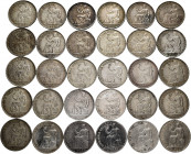 Lot of 30 coins of 1 peseta 1933. TO EXAMINE. Almost VF/Almost XF. Est...300,00. 

Spanish Description: Lote de 30 monedas de 1 peseta 1933. A EXAMI...