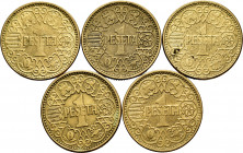 Lot of 5 coins of the Estado Español. 1 Peseta 1944. TO BE EXAMINED. VF/Choice VF. Est...50,00. 

Spanish Description: Lote de 5 monedas del Estado ...