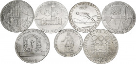 Lot of 7 Austrian silver coins.. TO EXAMINE. Mint state. Est...120,00. 

Spanish Description: Lote de 7 monedas de plata de Austria, 6 tipo duro, 1 ...