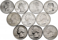 Lot of 10 United States 1/4 dollar coins. TO EXAMINE. AU/Mint state. Est...100,00. 

Spanish Description: Lote de 10 monedas de Estados Unidos de 1/...