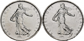 5 francs. 1968-1969. (Km-926). Ag. Lot of 2 coins. Almost MS/Mint state. Est...35,00. 

Spanish Description: 5 francs. 1968-1969. (Km-926). Ag. Lote...