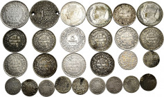 Lot of 27 silver coins from Morocco small modules. Some with holes. TO EXAMINE. F/VF. Est...150,00. 

Spanish Description: Lote de 27 monedas de pla...
