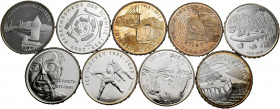 Lot of 9 Swiss silver coins of 20 francs of the 21st century. TO EXAMINE. PR. Est...150,00. 

Spanish Description: Lote de 9 monedas de la plata de ...