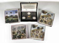 Lot of 5 sets of San Marino in original box, 4 complete sets of 9 coins (1979, 1980, 1981, 1983) and a mini set of 3 coins (1981). TO EXAMINE. Est...1...