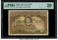 Angola Banco De Angola 20 Angolares 1.6.1927 Pick 73 PMG Very Fine 20. Previous mounting and remnant attached.

HID09801242017

© 2020 Heritage Auctio...