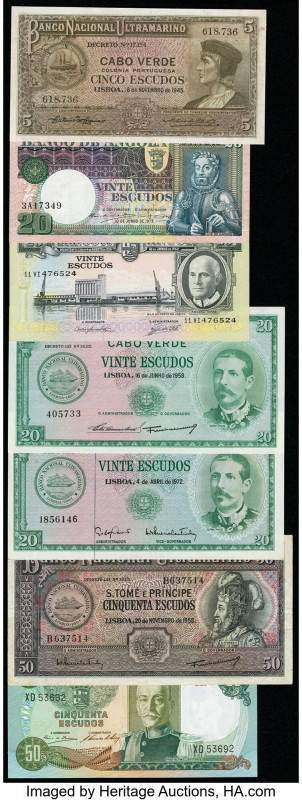 Angola, Cape Verde and Saint Thomas & Prince Group of 14 Examples Very Fine-Cris...