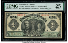 Canada Dominion of Canada $1 3.1.1911 Pick 27b DC-18d-i PMG Very Fine 25. Pinholes are noted on this example.

HID09801242017

© 2020 Heritage Auction...