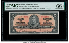 Canada Bank of Canada $2 2.1.1937 Pick 59c BC-22c PMG Gem Uncirculated 66 EPQ. 

HID09801242017

© 2020 Heritage Auctions | All Rights Reserved