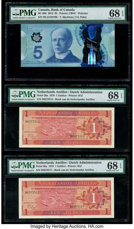 Canada Bank of Canada $5 2013 Pick 106b BC-69b PMG Superb Gem Unc 68 EPQ; Nether...