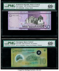 Dominican Republic Banco Central 50 Pesos Dominicanos 2015 Pick UNL PMG Superb Gem Unc 69 EPQ; Nicaragua Banco Central 10 Cordobas 2007 (ND 2012) Pick...