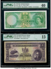 Fiji Government of Fiji 1 Pound 1.5.1965 Pick 53g PMG Extremely Fine 40; New Zealand Reserve Bank of New Zealand 1 Pound 1.8.1934 Pick 155 PMG Choice ...