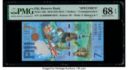 Fiji Reserve Bank of Fiji 7 Dollars 2016 (ND 2017) Pick 120s Specimen PMG Superb Gem Unc 68 EPQ. Roulette Specimen punch.

HID09801242017

© 2020 Heri...